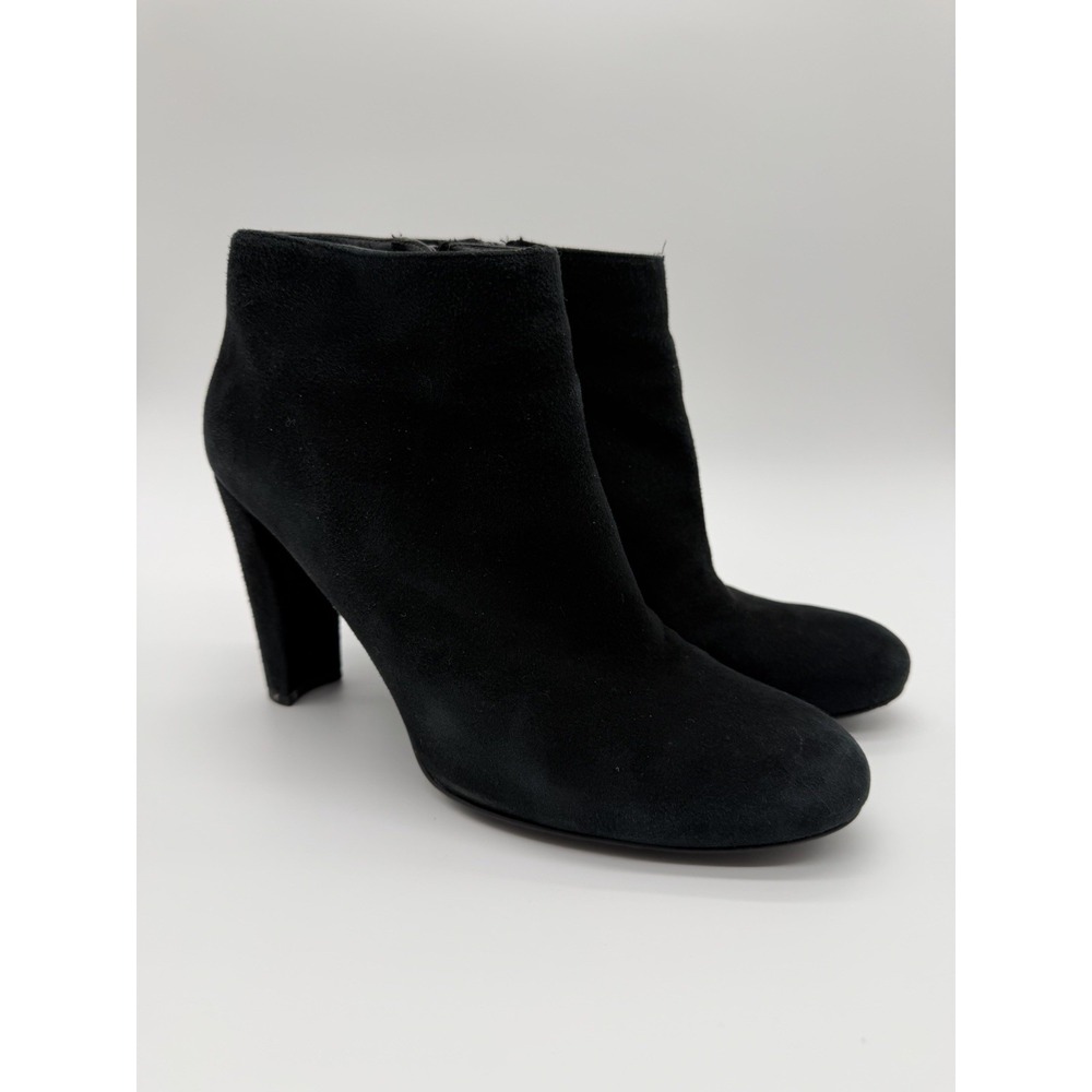Stuart Weitzman Gran Suede Booties Ankle Boots 3.75" Heels Inside Zip Timeless 8